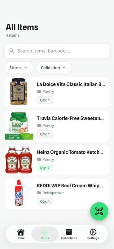 All Items List